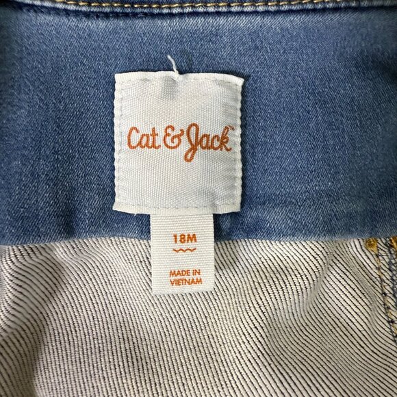 Bundle of Baby Gap Striped dress & Cat & Jack Jean Jacket Size 18 - 24 months - Picture 9 of 12